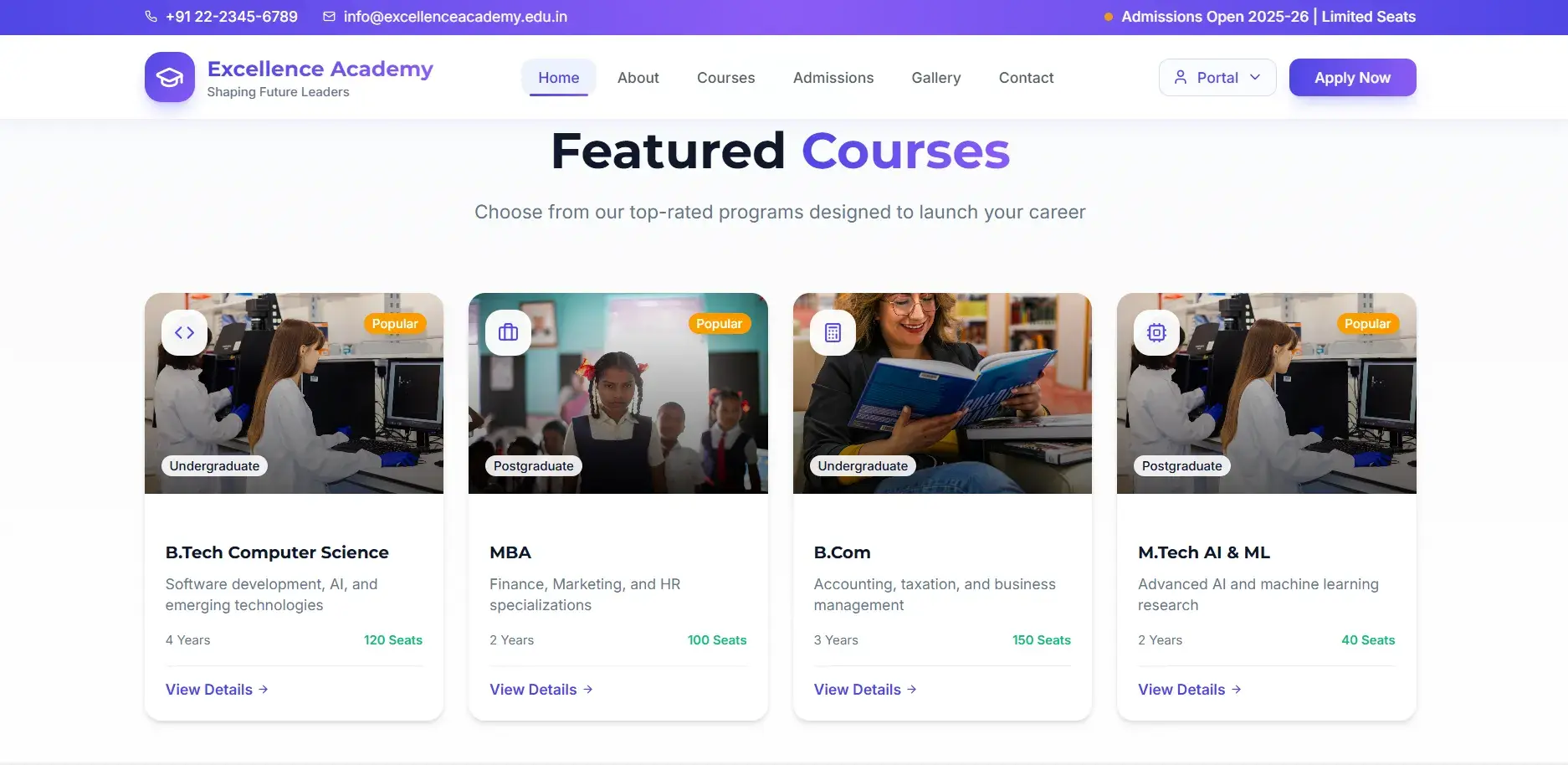 Excellence Academy project preview