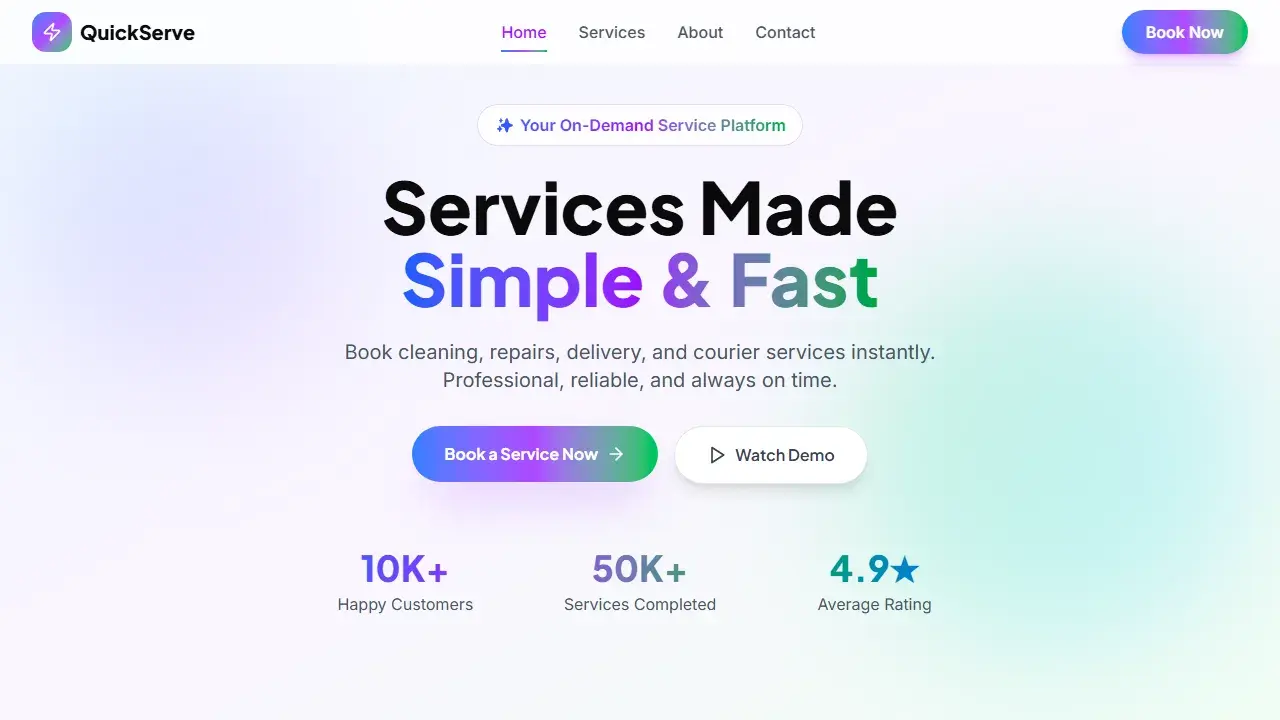 QuickServe project preview