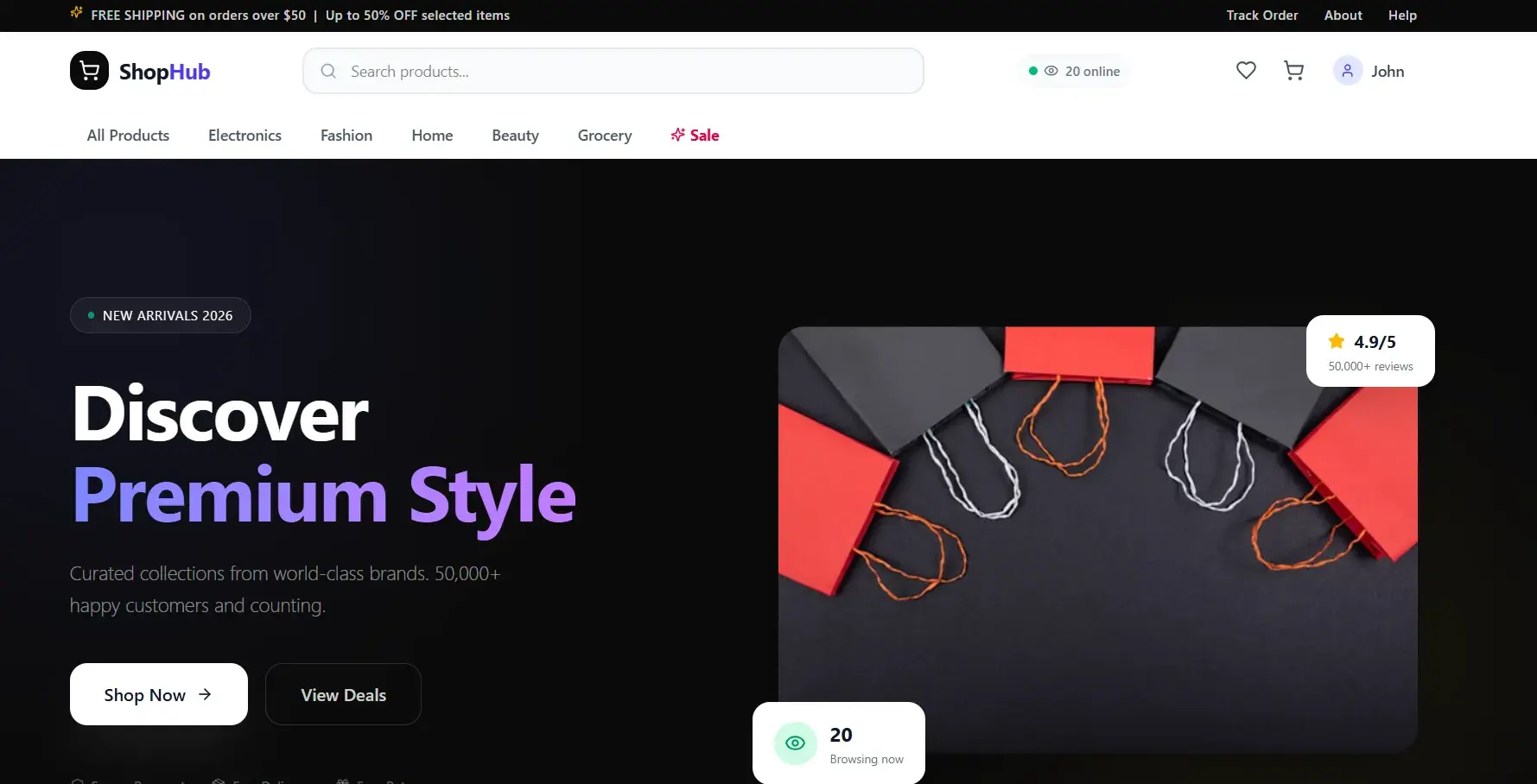 ShopHub project preview